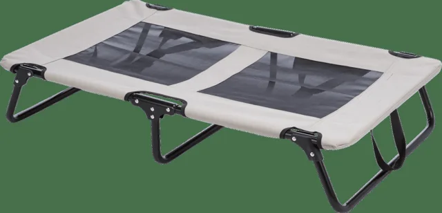 Lehátko se síťkou skládací pro psy Trixie 120 x 19 x 70 cm do 35 kg černošedé