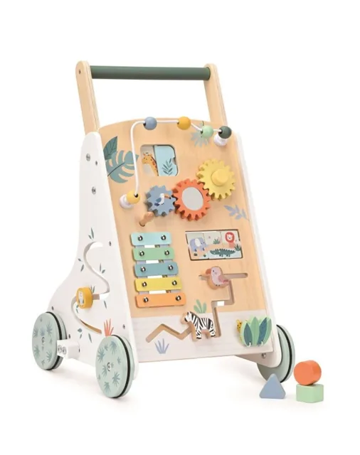 Lelin Dřevěné chodítko Montessori Džungle – Lelin
