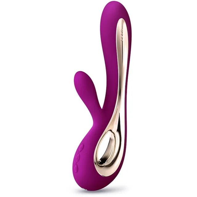 Lelo Soraya 2 vibrátor se stimulátorem klitorisu Deep Rose 22 cm