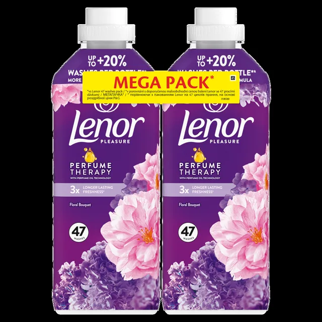 LENOR Amethyst & Flower Bouquet Aviváž 94 praní 2 x 987 ml