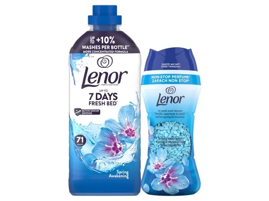 Lenor Aviváž Spring 1491 ml + perličky Spring 195 g