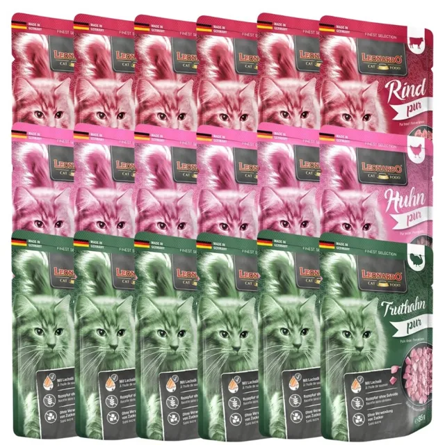 LEONARDO Finest Selection Mix chutí Hovězí, kuřecí, krůtí 18x85 g