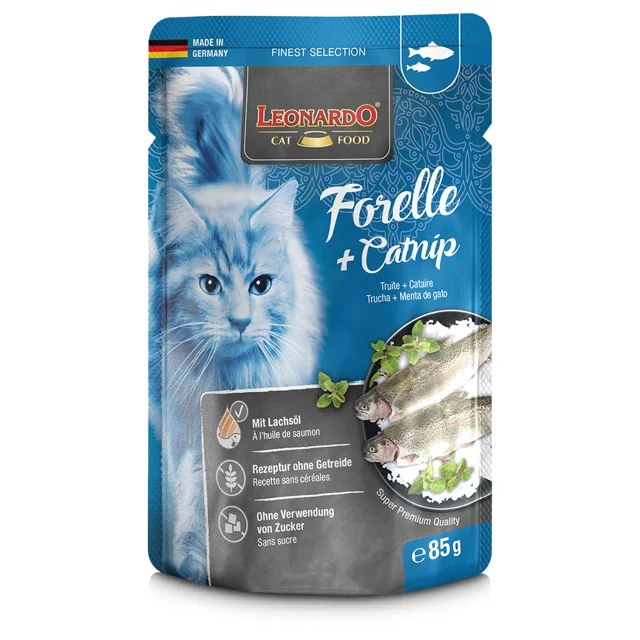 Leonardo Finest Selection Pouch 16 x 85 g - pstruh a šanta kočičí