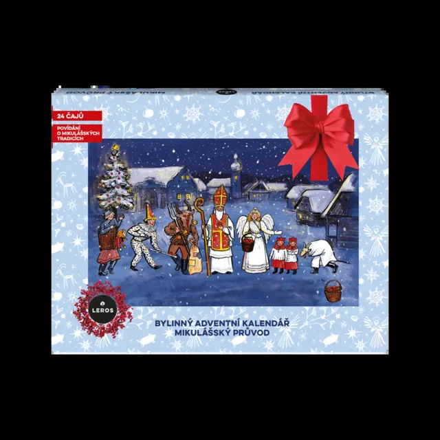 LEROS Bylinný adventní kalendář Mikulášský průvod 24 čajů