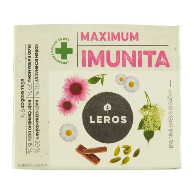 Leros Bylinný čaj Imunita Max Echinacea & sedmikráska 12 g