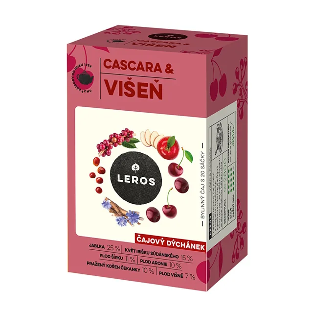 LEROS Čajový dýchánek cascara & višeň 20 sáčků