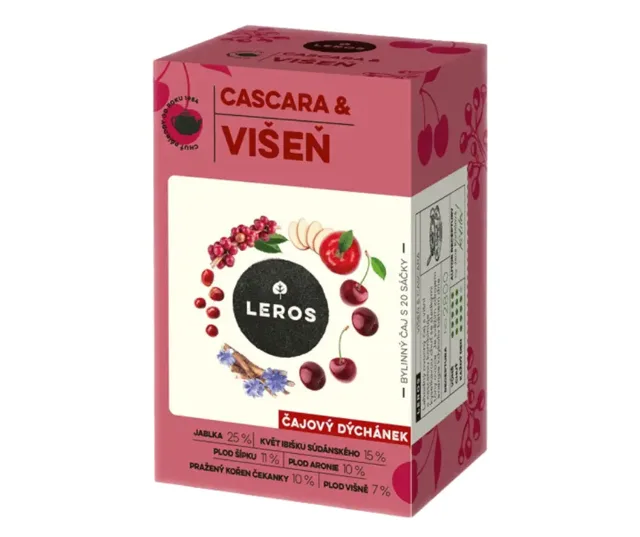 LEROS Čajový dýchánek cascara&višeň 20x2g