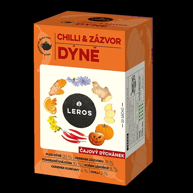 LEROS Čajový dýchánek chilli & zázvor dýně 20 sáčků