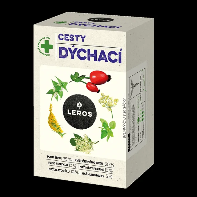LEROS Cesty dýchací bylinná směs 20 sáčků