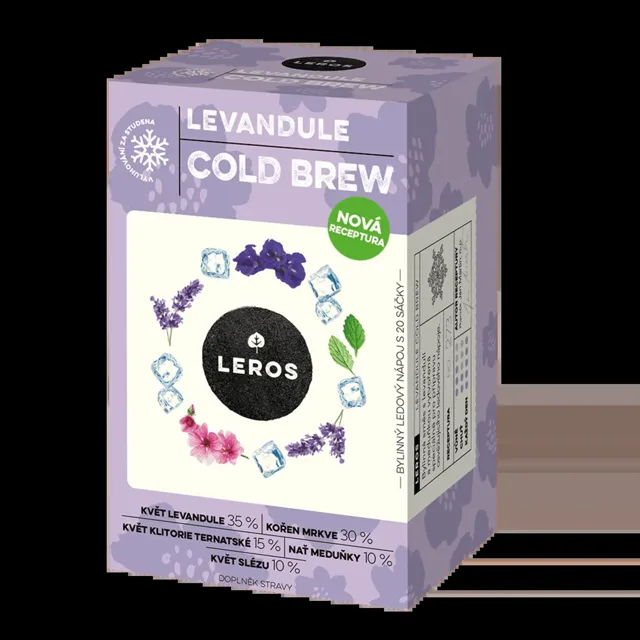 Leros Cold Brew Levandule ledový čaj k luhování za studena 20 x 1,2 g