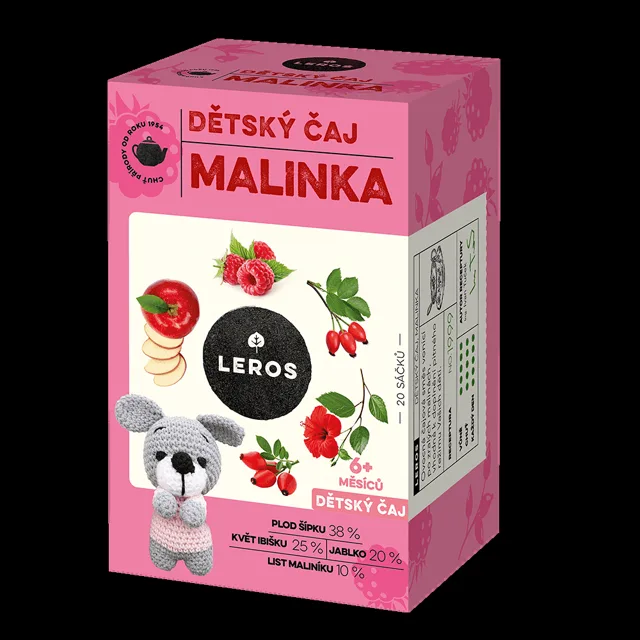 LEROS Dětský čaj malinka 20 sáčků