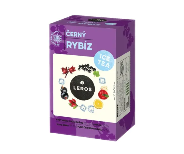 LEROS Ice Tea černý rybíz 20x2g