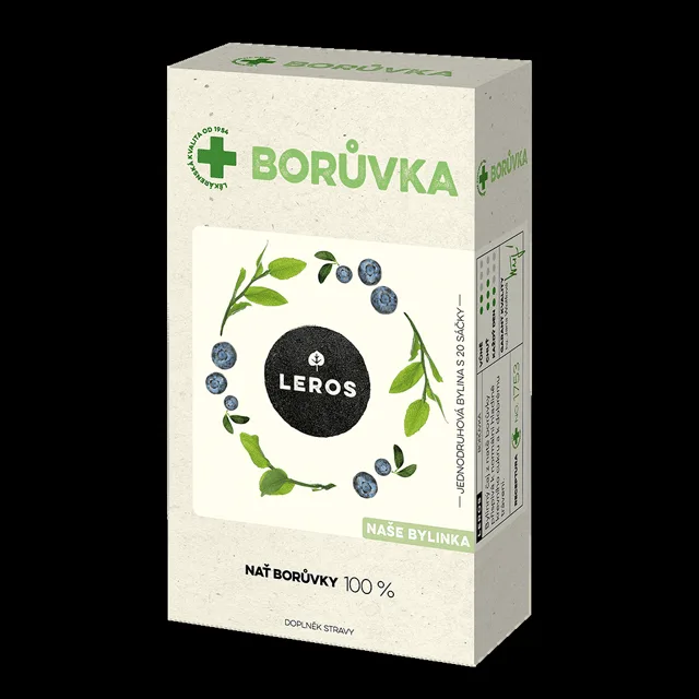 LEROS Naše bylinka Borůvka bylinný čaj 20 sáčků