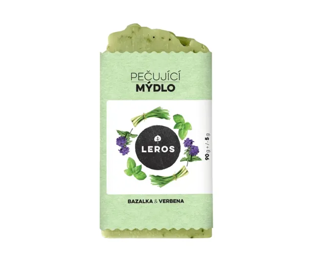 LEROS pečující mýdlo bazalka & verbena 90 g