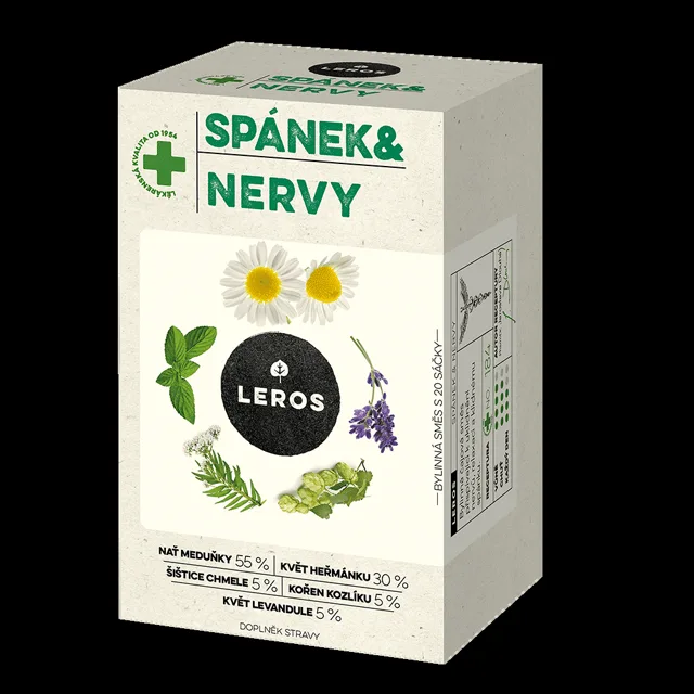 LEROS Spánek & nervy bylinný čaj 20 sáčků