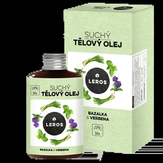 Leros suchý tělový olej Bazalka & Verbena 125 ml