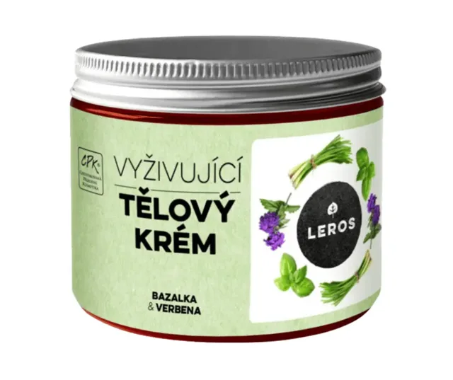 Leros tělový krém bazalka & verbena tělový krém pro výživu a hydrataci 200 ml