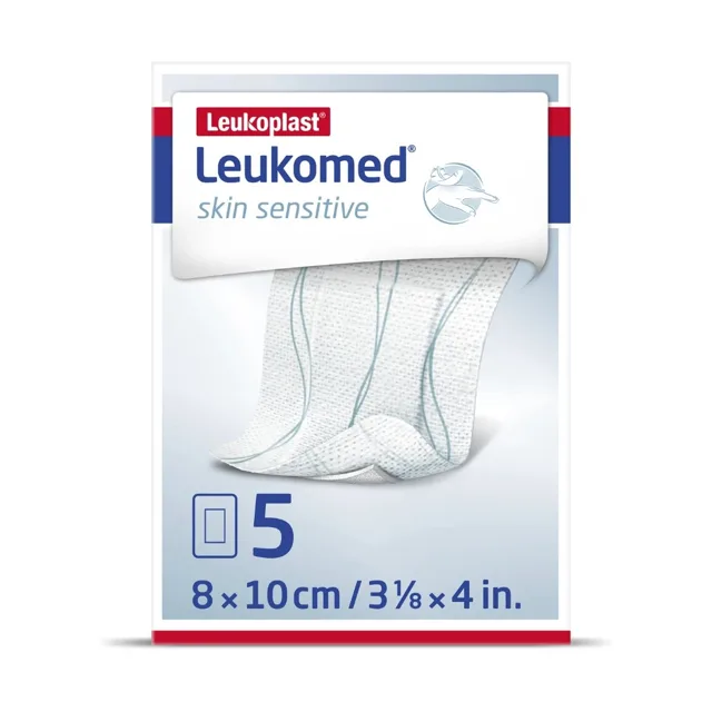 Leukomed Skin sensitive 8cmx10cm netkané krytí s polštářkem 5 kusů