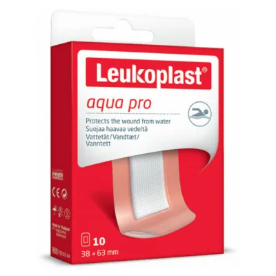 Leukoplast Aqua Pro náplast voděodolná 38 x 63 mm 10 ks