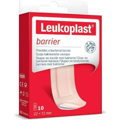 Leukoplast Barrier náplast voděodolná 22 x 72 mm 10 ks