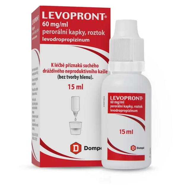 LEVOPRONT Perorální kapky, roztok 15 ml, poškozený obal