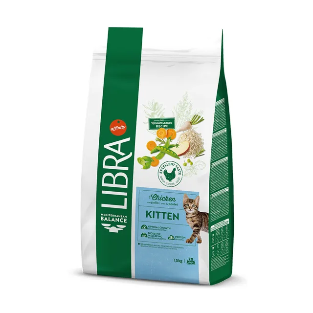 Libra Cat Kitten kuřecí - výhodné balení: 2 x 1,5 kg
