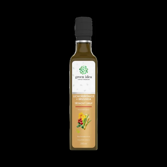 Lichořeřišnice větší + brusinka – třtinový sirup 250 ml – Green idea