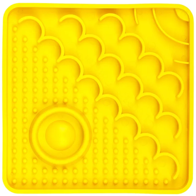 LickiMat lízací podložka pro kočky Catster, žlutá - D 23 x Š 15 x V 1,7 cm