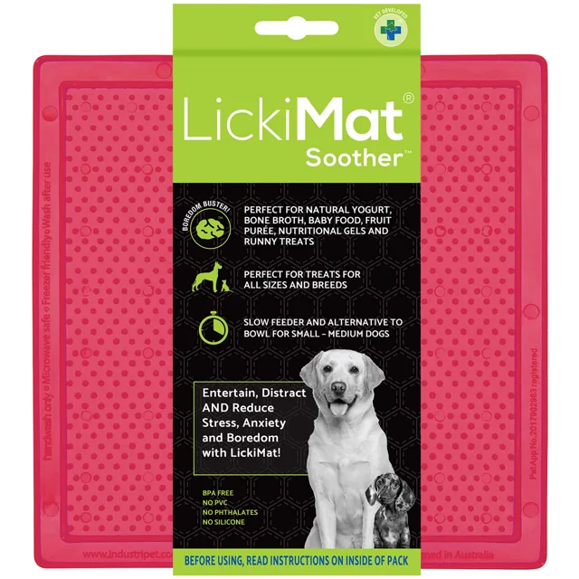 LickiMat lízací podložka Soother Classic, růžová - D 23 x Š 20 x V 1 cm