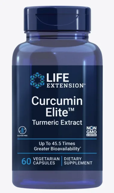 Life Extension Curcumin Elite Turmeric Extract, 500 mg, 60 rostlinných kapslí EU