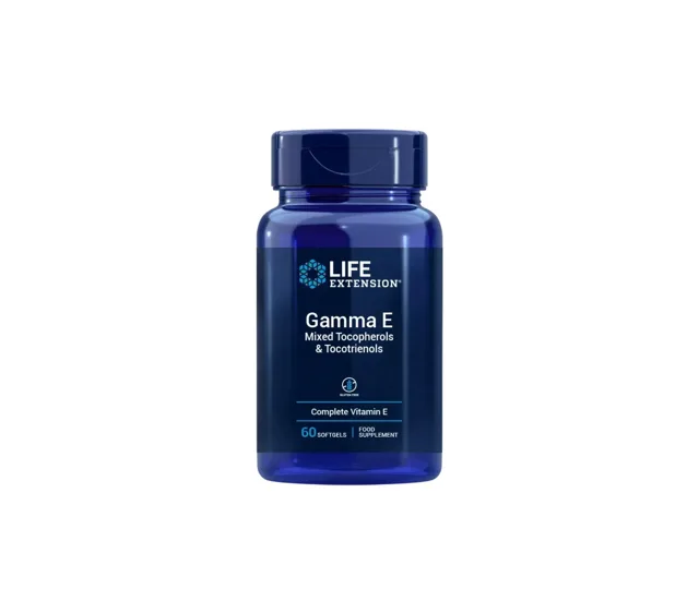 Life Extension Gamma E with Tocopherols & Tocotrienols, vitamín E, 60 softgel kapslí