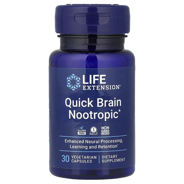 Life Extension Gotu kola, bakopa a lutein, 30 rostlinných kapslí