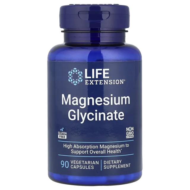 Life Extension Hořčík glycinát, 105 mg, 90 rostlinných kapslí