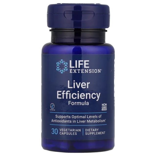 Life Extension Liver Efficiency Formula, 30 rostlinných kapslí