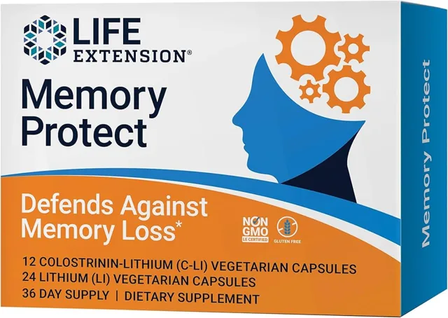 Life Extension Memory Protect, ochrana paměti, 36 rostlinných kapslí