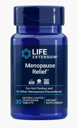 Life Extension Menopause Relief, podpora při menopauze, 30 enterosolventních tablet