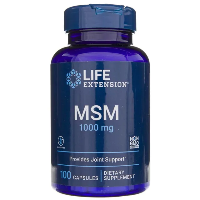 Life Extension MSM, 1000 mg, 100 kapslí