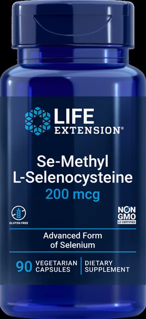 Life Extension Se-Methyl L-Selenocystein, 200 µg, 90 rostlinných kapslí