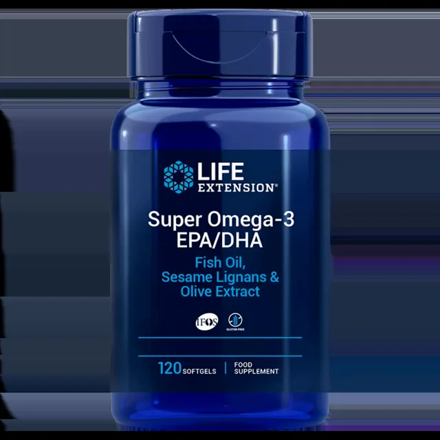 Life Extension Super Omega-3 EPA/DHA with Sesame Lignans & Olive Extract - 120 tobolek