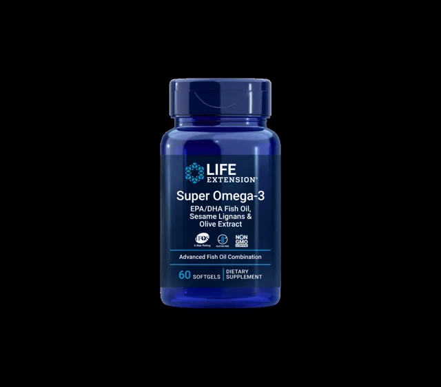 Life Extension Super Omega-3 EPA/DHA with Sesame Lignans & Olive Extract EU 60 softgelů