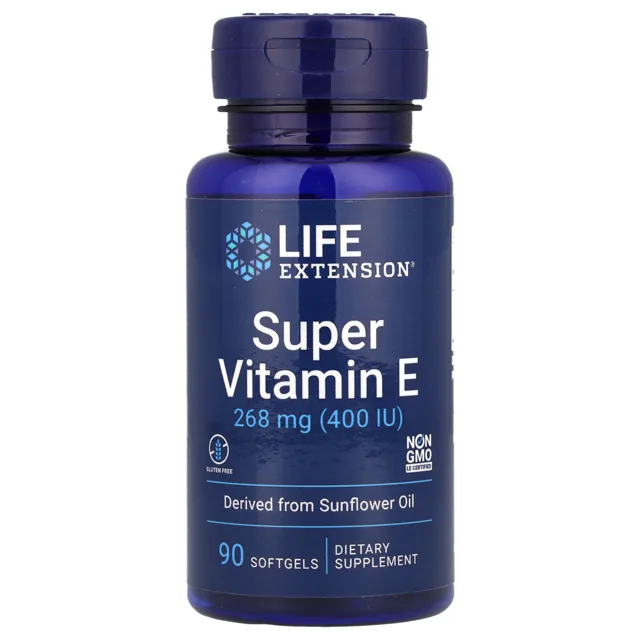 Life Extension Super Vitamín E, 268 mg, 90 softgelových kapslí