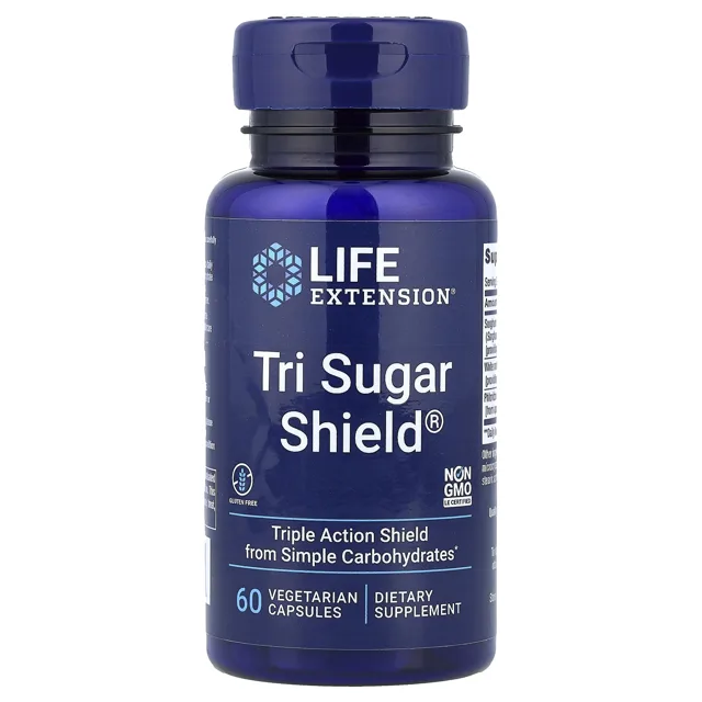 Life Extension Tri Sugar Shield, 60 rostlinných kapslí