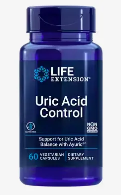 Life Extension Uric Acid Control, 60 rostlinných kapslí