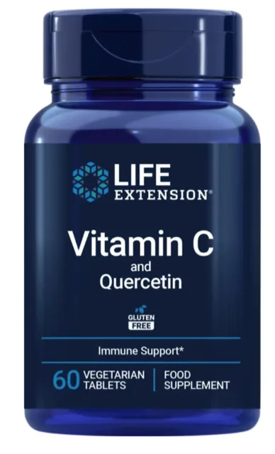 Life Extension Vitamin C a Quercetin Phytosome, vitamin C s kvercetinem, 60 rostlinných tablet