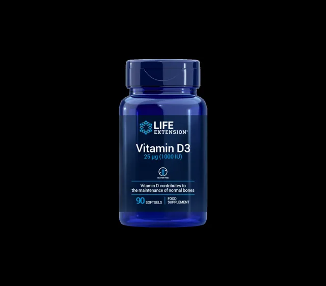 Life Extension Vitamin D3 EU 25 mcg (1000 IU) 90 softgelů