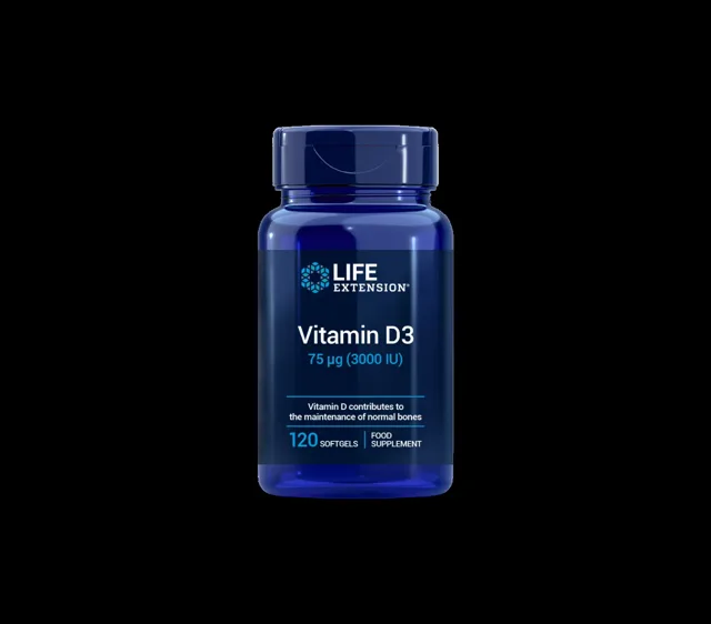 Life Extension Vitamin D3 EU 75 mcg (3000 IU) 120 softgelů