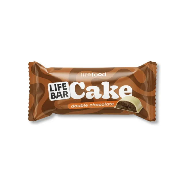 LifeFood Lifebar Cake dvojita cokolada BIO tyčinka 35 g