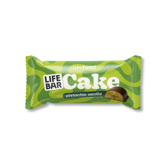 LifeFood Lifebar Cake pistacie a vanilka BIO tyčinka 35 g