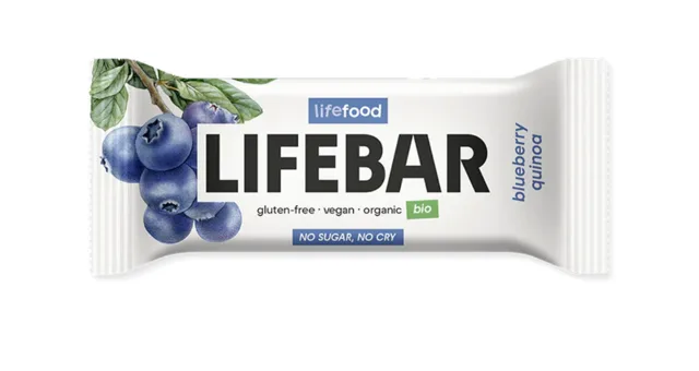 LifeFood - Tyčinka Lifebar borůvková s quinoou BIO, 40 g