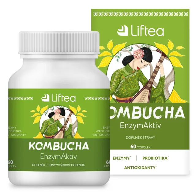 Liftea Kombucha - Enzymaktiv, 60 tobolek
